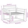vidaXL Utomhus Mellansoffa Massivt Akaciatr&auml; Naturf&auml;rg