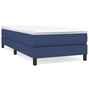 vidaXL Rams&auml;ng med madrass bl&aring; 80x200 cm tyg