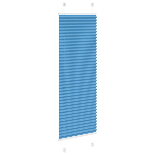 vidaXL Plisserad persienn bl&aring; 50x150cm tyg bredd 49,4cm polyester