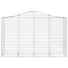 vidaXL Gabioner bågformade 50 st 200x50x120/140 cm galvaniserat järn