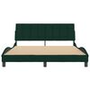 vidaXL Bed Frame without Mattress "Hanko" Dark Green 160x200 cm Velvet