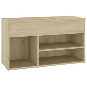 vidaXL Skob&auml;nk sonoma-ek 80x30x45 cm konstruerat tr&auml;