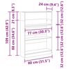 vidaXL Bokhylla &aring;ldrat tr&auml; 80x24x109 cm konstruerat tr&auml;