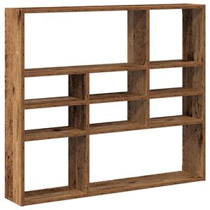vidaXL V&auml;gghylla gammalt tr&auml; 90x16x78 cm konstruerat tr&auml;
