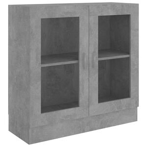 vidaXL Vitrinsk&aring;p betonggr&aring; 82,5x30,5x80 cm konstruerat tr&auml;