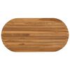 vidaXL Bordsskiva 90 x 45 x 3,5 cm Oval Massivt teaktr&auml; Naturlig