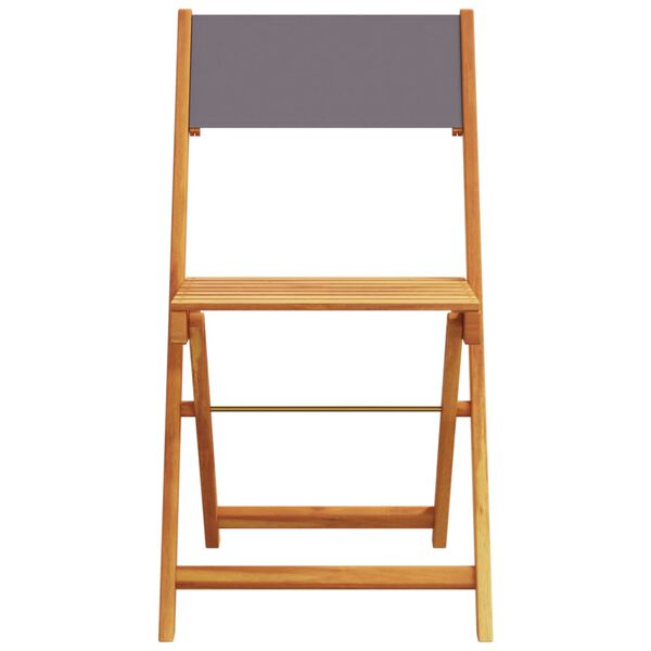 vidaXL Caf&eacute;set 3 delar antracit tyg och massivt tr&auml;