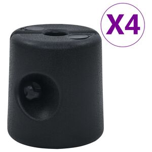 vidaXL Paviljongvikter 4 st PE svart