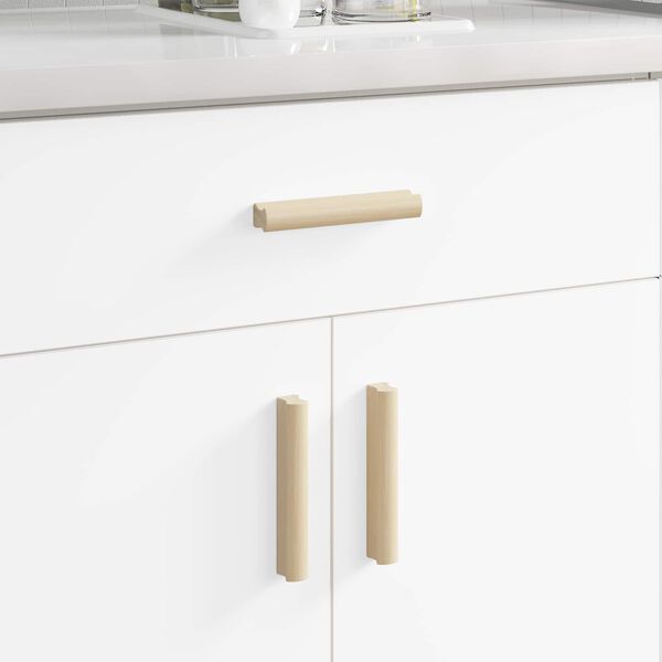 vidaXL Rakt Handtag 2 pcs Naturlig Tr&auml;f&auml;rg 130 x 25 x 30 mm