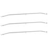vidaXL Tarpaulinbracket f&ouml;r sl&auml;p 3 st Silver 102-155 cm Aluminium