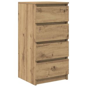 vidaXL Sk&auml;nk hantverksm&auml;ssig ek 37,5x35x76 cm konstruerat tr&auml;