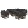 vidaXL Tr&auml;dg&aring;rdsoffset 12 st Gr&aring; konstrotting