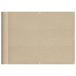 vidaXL Balkongsk&auml;rm beige 75x700 cm 100% polyester oxford
