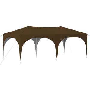 vidaXL Pop-up Partyt&auml;lt Taupe 575 x 288 x 245 cm Oxford Tyg