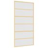 vidaXL Skjutd&ouml;rr guld 102,5x205 cm frostat ESG-glas och aluminium