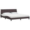 vidaXL Bed with Mattress "Hanko" Dark Brown 180x200 cm Fabric