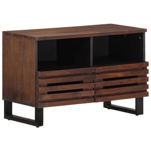 vidaXL Tv-b&auml;nk brun 70x34x46 cm massivt mangotr&auml;