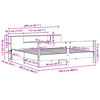 vidaXL S&auml;ng med bokhylla utan madrass vaxbrun 200x200cm massiv furu