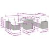 vidaXL Tr&auml;dg&aring;rdssoffset med dynor 9 delar beige konstrotting akacia