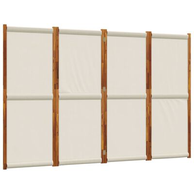 vidaXL Rumsavdelare 4 paneler ljusgrå 280x180 cm