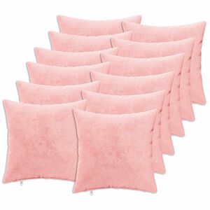 vidaXL Kasta Kudde 12 st HEERLEN Rosa 50 x 50 cm Flanell