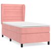 vidaXL Rams&auml;ng med madrass rosa 90x200 cm sammet