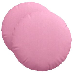 vidaXL Sittkuddar 2 pcs Rosa &Oslash;50 x 19 cm tyg