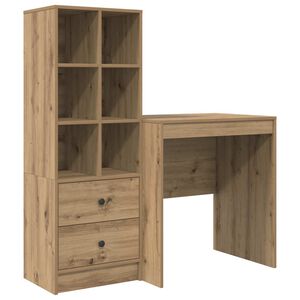 vidaXL Skrivbord Artisan Ek 115,5 x 50 x 127 cm 2 st