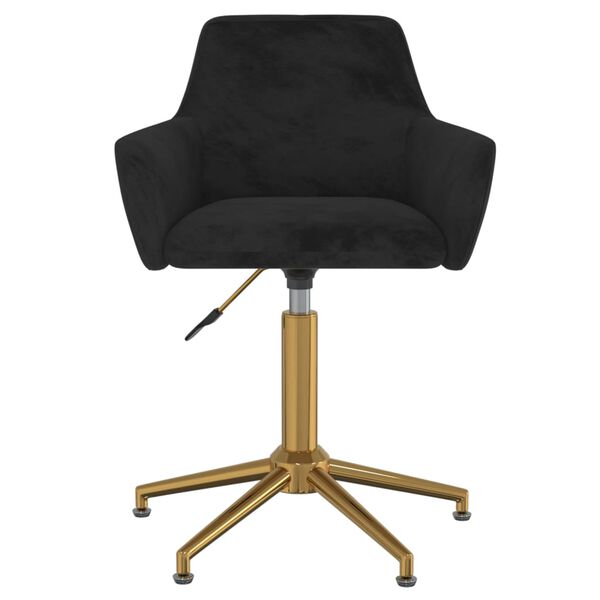 vidaXL Snurrbara matstolar 6 st svart sammet