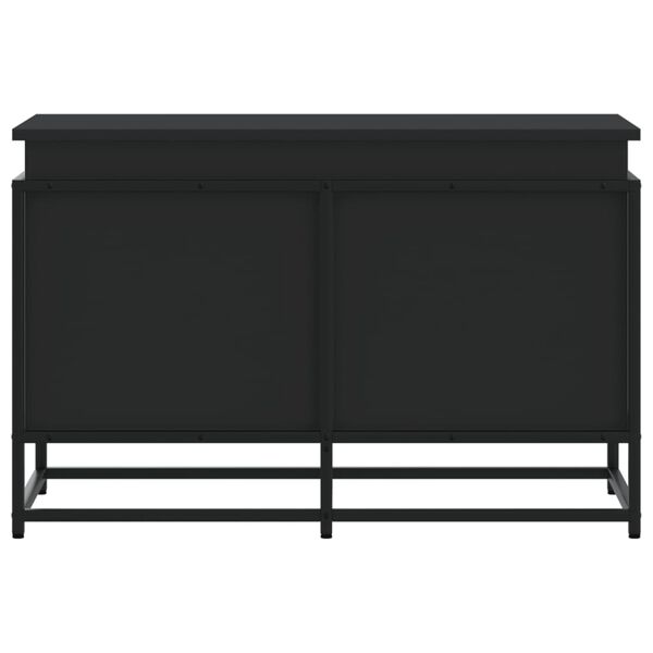 vidaXL F&ouml;rvaringsl&aring;da med lock svart 80x40x51,5 cm konstruerat tr&auml;