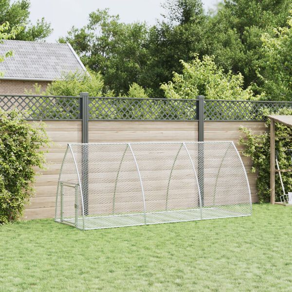 vidaXL Kaninbur silver 300x105x120 cm galvaniserat st&aring;l