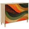 vidaXL Sideboard BONN Sonoma-ek 102 x 33 x 75 cm Konstruerat tr&auml;