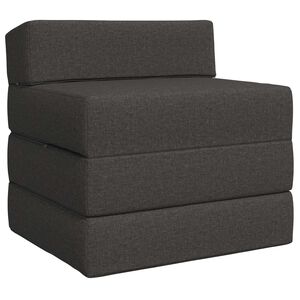 vidaXL F&auml;llbar Soffbed M&ouml;rkgr&aring; 200 x 70 x 15 cm Tyg