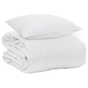 vidaXL Sommar Duvet med kudde 2 pcs Vit Mikrofiber