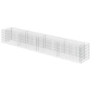 vidaXL Planteringsgabion upph&ouml;jd galvaniserat st&aring;l 360x50x50 cm
