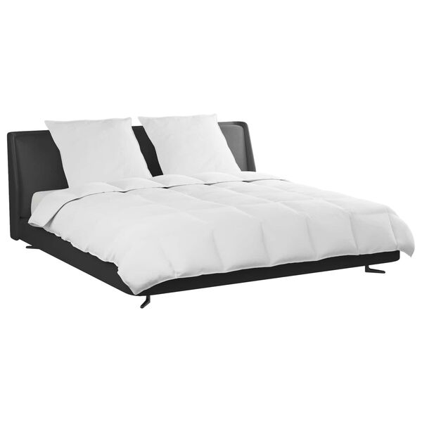 vidaXL T&auml;ckeset med kudde 3 pcs Vit Dunfj&auml;der