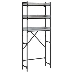 vidaXL Tv&auml;ttmaskinhylla gr&aring; sonoma-ek 67x25x163 cm konstruerat tr&auml;