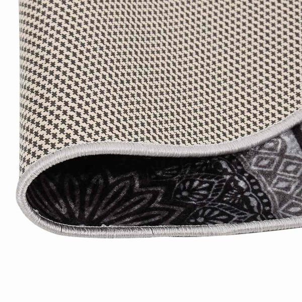 vidaXL Matta tvättbar φ120 cm flerfärgad halkfri