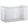 vidaXL Gabion upph&ouml;jd s&auml;ng Silver 50 x 100 x 60 cm Galvaniserat St&aring;l