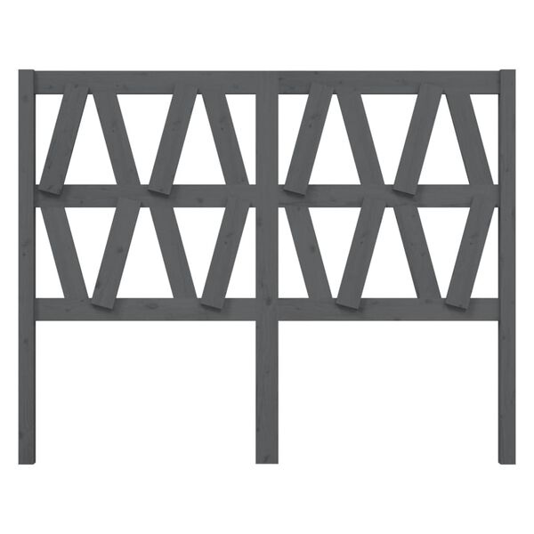 vidaXL Sänggavel grå 146x4x100 cm massiv furu