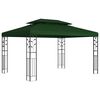 vidaXL Paviljong 3,97 x 2,96 x 2,68 m Gr&ouml;n Polyester och St&aring;l