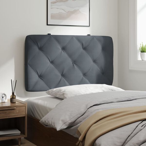 vidaXL Headboard Cushion Dark Grey 80 cm Velvet