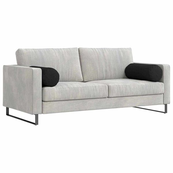 vidaXL Bolsterkuddar 2 pcs Svart Ø 25 x 70 cm tyg