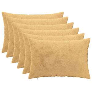 vidaXL Kasta Kudde 6 st HEERLEN Taupe 30 x 50 cm Flanell