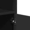 vidaXL Skåp med hjul svart 55x40x91 cm konstruerat trä