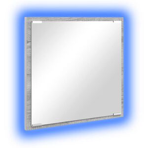 vidaXL LED Badrumsspegel Gr&aring; Sonoma 40 x 37 x 8.5 cm Konstruerat tr&auml;