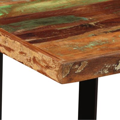 vidaXL Barmöbler 5 delar massivt återvunnet trä och äkta läder
