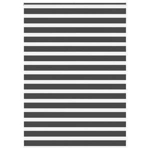 vidaXL Rullgardin zebra svart 160x230 cm tyg bredd 155,9 cm polyester