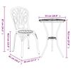 vidaXL Trädgårds Bistro Set 3 pcs Svart Aluminium