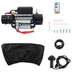 vidaXL Elektrisk vinsch PVC Svart